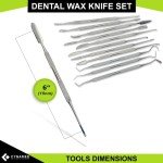 CYNAMED Stainless Steel Spatula Wax & Clay Sculpting Tool Carver Set (12PK)