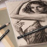 Qionew Professional Charcoal Pencils Drawing Set - 10 Pieces Super Soft, Soft, Medium & Hard Charcoal Pencils for Drawing, Sketching, Shading, Beginners & Artists