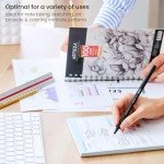 ARTEZA Black Inkonic Fineliners Pens, Set of 12, 0.4 mm Fine Tip Markers, Water-Based Art Pens for Drawing, Sketching, Journaling, Calligraphy