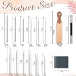 AmazingSpark 40 Pcs Sketch Drawing Tools Blending Stump Set Accessories with Sandpaper Pencil Sharpener Pencil Extension Tool Erasers, Sponge Replacement Heads & Felt Bag for Charcoal Sketch Drawing