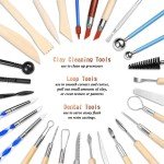 LAMPTOP 61Pcs Pottery Ceramic Tools & Polymer Clay Sculpting Tools Set for Pottery Modeling Clay Tools and Carving, Air Dry Clay Tools