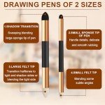 6pcs Artist Blending Sponge Pen, 2 Sizes Double-Headed Detail Blending Stump Pen Sketch Pen Brush Rubbing Sponge Drawing Art Blender Tool Drawing Blender for School Students Beginners Artists