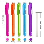 Retractable Mechanical Eraser Pen, Pen-Style Erasers Assorted Color, 5 Pack