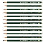 Faber-Castell pencils, Castell 9000 graphite pencils, 8B Pre-sharpened Black lead pencils for sketch, shading, drawing, artist - box of 12 (8B)