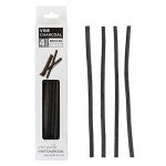Pacific Arc Artist Vine Charcoal, Medium, Black 4 Charcoal Sticks for Drawing, Sketching, and Fine Art