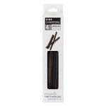 Pacific Arc Artist Vine Charcoal, Medium, Black 4 Charcoal Sticks for Drawing, Sketching, and Fine Art