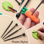 Amrules Clay Tools Kit, 27 PCS Pottery Tools, Practical Polymer Clay Sculpting Tools Kit, Air Dry Clay Tools Set for Adults, Pottery Craft, Dotting, Carving, Drawing, Molding, Modeling, Shaping