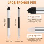 30pcs Blending Stumps for Drawing Sketch Drawing Tools with Blending Sponge Pens Sandpaper Pencil Sharpener Blending Sticks for Beginner Drawing Art Blenders Charcoal Sketch Drawing