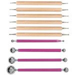 ABenkle 10Pcs Dotting Tools Ball Styluses for Rock Painting, Pottery Clay Modeling Embossing Art Mandala