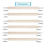 ABenkle 10Pcs Dotting Tools Ball Styluses for Rock Painting, Pottery Clay Modeling Embossing Art Mandala