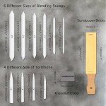 HIFORNY 20 PCS Blending Stumps and Tortillions Set Blending Tools,Kneaded Eraser and Sandpaper Blocks