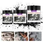 Eyaeyao Premium Charcoal Powder for Drawing and Art, Drawing Charcoal for for Drawing, Sketching, Shading, Blending, Charcoal Powder for Beginners & Pro Artists - 4 Ounces