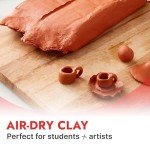 DAS Air-Hardening Modeling Clay - Terra Cotta Clay 2.2lb Block - Pliable Air Clay for Sculpting and Coating - Easy to Use Air Dry Modeling Clay for All Ages - Molding Clay for Sculpting and More