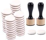 46 Packs Mini Ink Blending Tool Set, 2 Mini Applicator Tools and 44 Replacement Foam Pads for Scrapbooking Painting Drawing Art SuppliesInk Tools and More (Black 46pack)