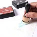 46 Packs Mini Ink Blending Tool Set, 2 Mini Applicator Tools and 44 Replacement Foam Pads for Scrapbooking Painting Drawing Art SuppliesInk Tools and More (Black 46pack)