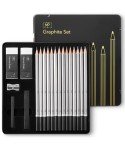 Mr. Pen- Sketch Pencils for Drawing, 19 Pcs, With Graphite Sticks, Erasers and Sharpener, Art Pencils for Sketching