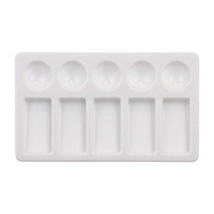 U.S. Art Supply 10-Well Plastic Rectangular Artist Painting Palette - Paint Color Mixing Tray - Art Students, Classroom, Craft Projects, Fun Parties, Events - Brush Mix Acrylic, Oil, Watercolor