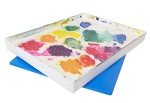 Masterson Artist Palette Seal, 12in x 16in Airtight Palette Container, Keeps Wet Paint Fresh for Weeks, Oil or Acrylic Painting Palette with Lid, Seal, Blue Lid Box, Made in USA