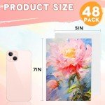 ESRICH 48 Pack 5x7 Inch Small Canvas Boards for Painting, Painting Canvas 5x7 Inch Cotton Primed Acid Free Mini Blank Canvas Panels for Oil Paint,Watercolor,Acrylic Paint,Gouache&Tempera.