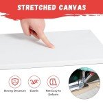 Simetufy 11x14 Inch Stretched Canvas, 10 Pack 100% Cotton Professional Blank Canvas for Painting Acrylic Paint or Oil, Pre-Primed