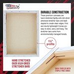 U.S. Art Supply Large Stretched Canvas for Painting 16x20 inch Gallery Depth 1-1/2" Thick, 3-Pack - 12oz Acrylic Gesso Triple Primed, Professional Artist Quality, 100% Cotton - Oil, Pouring Paint