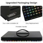 HIMI Gouache Paint Set, 112 Colors x 12g Twin Jelly Cup Design in Carrying Case, Non-Toxic Paint for Canvas and Paper, Perfect for Artists, Student, Opaque Painting (Black)