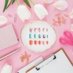 Ouligay Resin Art Palette Makeup Mixing Palette Gold Edge Nail Art Tool Gel Design Nail Art Makeup Mixing Tray DIY (White)