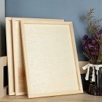 FVIEXE 6PCS Wood Panels for Painting, 12 x 16 Inch Craft Wood Canvas Panel Boards Unfinished Wooden Painting Pouring Panel Board for Arts & Crafts