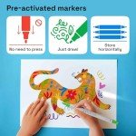 ARTISTRO 24 Dual Tip Acrylic Paint Markers, Acrylic Paint Pens, Fabric Markers for Textile, Rock, Glass, Wood, Paper, Ceramic, Canvas DIY Art Supplies Kit for Kids and Adults (Dual Tip Dot + Fine, 24)