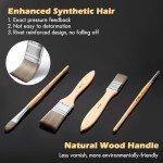 Acrylic Paint Brush Set, Golden Maple 25 PCS Paint Brushes for Acrylic Painting Oil Watercolor & Canvas,Enhanced Synthetic Brush Set with Cloth Roll and Palette Knife