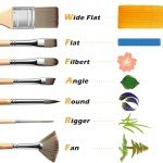 Acrylic Paint Brush Set, Golden Maple 25 PCS Paint Brushes for Acrylic Painting Oil Watercolor & Canvas,Enhanced Synthetic Brush Set with Cloth Roll and Palette Knife