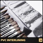 Acrylic Paint Brush Set, Golden Maple 25 PCS Paint Brushes for Acrylic Painting Oil Watercolor & Canvas,Enhanced Synthetic Brush Set with Cloth Roll and Palette Knife