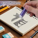 White Erasers, Artist Eraser for Drawing Art Sketching, Pencil Erasers for Kids Bulk Students School Supplies Office (8)