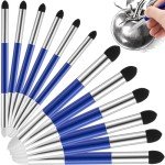 Kosiz 12 Pcs Artist Blending Sponge Pen 2 Sizes Double Headed Washable Blending Stump Pencil Sketch Pastel Rubbing Sponge Brush Stick Art Foam Drawing Tool for Artist Beginners Supplies