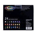 RoseArt Premium 24ct Long Soft Pastel Stick Set for Professionals - Pigment Rich, Full Size Pastel Sticks Vivid Colors