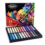 RoseArt Premium 24ct Long Soft Pastel Stick Set for Professionals - Pigment Rich, Full Size Pastel Sticks Vivid Colors