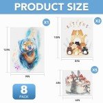 ESRICH Canvases for Painting 8Pack Painting Canvas with 9x12,8x10,4x6,Canvas Panels for Oil Paint,Watercolor,Acrylic Paint,Gouache and Tempera.