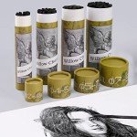 LOONENG Willow Charcoal Sticks, Natural Willow Charcoal for Artists, Beginners, or Students of All Skill Levels, Great for Sketching, Drawing, and Shading, Approx 7-9mm in Diameter, Pack of 25