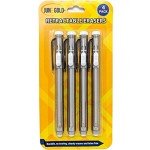 June Gold 4 Pack of Retractable Mechanical Pen Erasers - Latex-Free, White Vinyl, & Precision Erasing