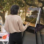 CONDA 70” French Easel with Aluminum Legs, Folding Sketch Painting Easel with Drawer, Tripod Easel Stand for Painting, Sketching, Display