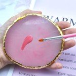 22 Pcs Nail Art Brushes Set, 1 Pcs Resin Nail Art Palette, 15 Pcs Nail Art Brushes, 5 Pcs Nail Art Dotting Pens, 1 Pcs Cosmetic Makeup Spatula Stirring Rod, Nail Design Tools for Nail Art Home Salon