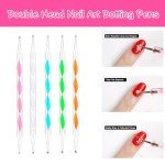 22 Pcs Nail Art Brushes Set, 1 Pcs Resin Nail Art Palette, 15 Pcs Nail Art Brushes, 5 Pcs Nail Art Dotting Pens, 1 Pcs Cosmetic Makeup Spatula Stirring Rod, Nail Design Tools for Nail Art Home Salon