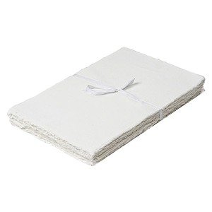 LEATHER VILLAGE Watercolor Paper - 6 X 4 inches, 50 Sheets - Mixed Media Watercolor Paper - 150 GSM Thick Deckle Edge Virgin Cotton Handmade Paper - Off White