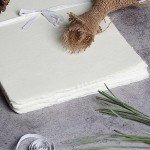 LEATHER VILLAGE Watercolor Paper - 6 X 4 inches, 50 Sheets - Mixed Media Watercolor Paper - 150 GSM Thick Deckle Edge Virgin Cotton Handmade Paper - Off White
