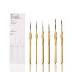 6Pcs Miniature Paint Brushes Set with Triangular Handles - for Acrylics, Oils, Watercolors & Paint by Number, Figurine