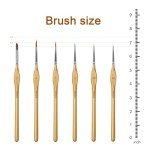 6Pcs Miniature Paint Brushes Set with Triangular Handles - for Acrylics, Oils, Watercolors & Paint by Number, Figurine