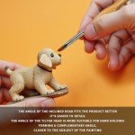 6Pcs Miniature Paint Brushes Set with Triangular Handles - for Acrylics, Oils, Watercolors & Paint by Number, Figurine