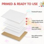 FIXSMITH Canvas Boards for Painting 8x10 Inch, Super Value 2 Pack Paint Canvases, White Blank Canvas Panels, 100% Cotton Primed, Painting Art Supplies