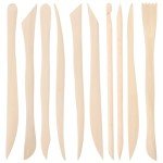10Pcs Wooden Clay Sculpting Tools Double Ended Clay Modeling Tools 6.22 Inch Pottery Sculpting Tools for Cutting Soap Carving Smoothing Clay Supplies
