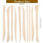 10Pcs Wooden Clay Sculpting Tools Double Ended Clay Modeling Tools 6.22 Inch Pottery Sculpting Tools for Cutting Soap Carving Smoothing Clay Supplies